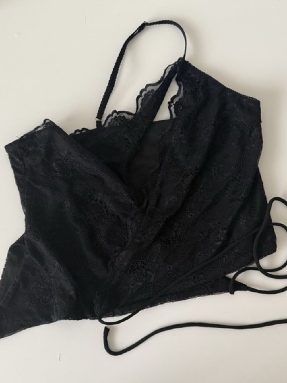 I Am Gia Black Lace Crop Top Womens XS Fairy Grunge Clubwear Whimsigoth Party - Picture 3 of 12